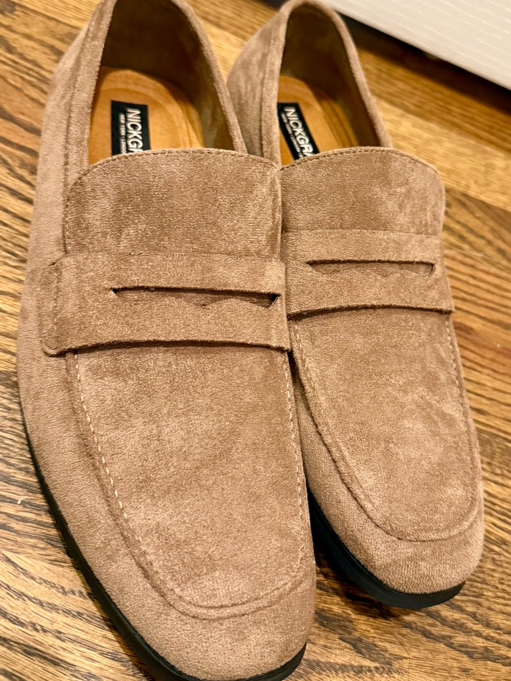 Nick Graham "Altred" Men's Faux Suede Penny Loafers - NWOT